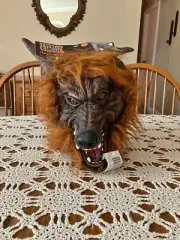 NOS Vintage K-Mart Totally Ghoul Adult Size Soft Vinyl Werewolf Mask
