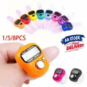 8x Mini Digital Finger Ring Tally Counter Hand Held Knitting Row Counter Clicker