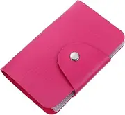 FOMIYES Nail Stencil Card Holder Nail Stickers Stamping Plates Storage Bag Stamping Plate Holder Clipper Stamping Plate Case Wallet Gel Nail Polish Nail Art Nail Kit Imitation Leather Pink