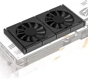 GPU Backplate Memory Radiator Aluminum Heatsink Cooler with Dual 70mm 4Pin PWM Cooling Fan for Graphics Card RTX 3090