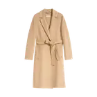 (W) S Max Mara Pauline Virgin Wool Coat Beige