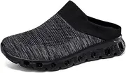 [Jakcuz] Men Backless Sneakers Breathable Mule Cushion Open Back Casual Slippers for Men