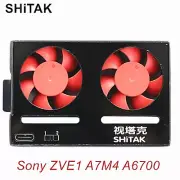 Shitak Convenient Camera Heat Sink Cooling Fan System for Sony ZVE1 A7M4 A6700