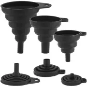 Berglander Kitchen Funnel Set of 3 Easy to Store, Silicone Collapsible Funnel...