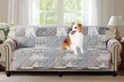 Brilliant Sunshine Paris and Toile Floral Patchwork Couch Cover, Quilted X-La...