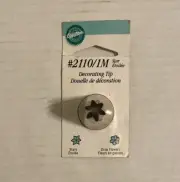 Wilton Stainless Steel Open Star Decorating Tip #2110/1M 1998 Drop Flowers Cake