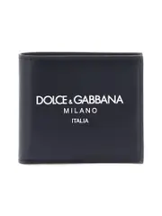 Dolce & Gabbana Leather Wallet With Contrasting Lettering Logo