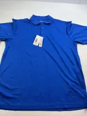 NWT Core 365 Medium Blue Polo Moisture Wicking Antimicrobial UV Protection