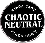[Pinstant] Chaotic Neutral Kinda Care Don't Chaos Character Alignment Dragon Sword Fantasy Dice Die Dungeon Game 1.2" Enamel Pin Badge, 1.2 Inches, Enamel, enamel