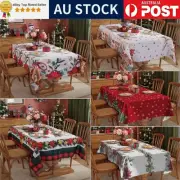 Xmas Party Decoration Christmas Tablecloth Table Rectangle Printed Fabric Cover