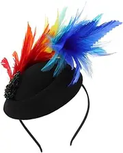 [FOMIYES] Women Colorful Headband Hair Clip Stylish Fascinator Accessory for Tea Parties Weddings and Carnivals Vibrant Headdress for Special Occasions