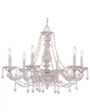Crystorama 6-Light Paris Market Chandelier Swarovski Strass Crystal
