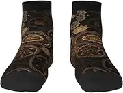 [JBYJBX] Gears Clock Bronze Century Print Adult Socks Womens Mens Workout Thermal Cozy All-Season Gift Holiday Articles Use