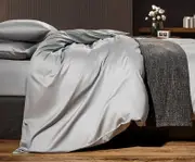1200TC Egyptian Cotton Double Bed Sheet Set - Silver Grey