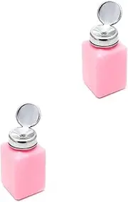 FOMIYES 2pcs Nail Polish Pump Bottle Nail Art Supplies 200ml Alcohol Dispenser