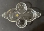 Vintage Duncan & Miller Canterbury Cloverleaf Divided Condiment Tray w/Lable
