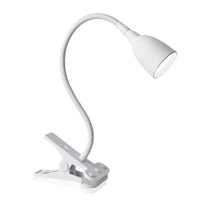 NHCLP-OL-WH Clamp Light Desk Lamp with Flexible Gooseneck, 3 White Olivia LED