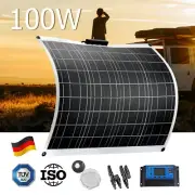 100W Solar Panel Flexible Kit Mono Generator Caravan Camping Battery Charging AU