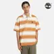 【Timberland】男款小麥色條紋短袖Polo衫(A42E5P50)