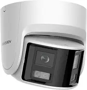 HIK 4K 8MP Panoramic Fixed Turret Network Camera Outdoor(DS-2CD2387G2P-LSU/SL 4MM)，24/7 Hours Full Time Color，180° Viewing Angle，Focus on Human and Vehicle Classification,Built-in Two-Way Audio