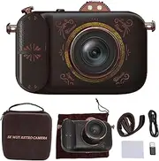 Digital Camera with Night Vision, 5K 96MP 4 Beauty Filters 2500mAh 50X Digital Zoom WiFi Vlogging Camera with 3.5inch Screen, Compact Point Shoot Camera with Storage Bag for Travel