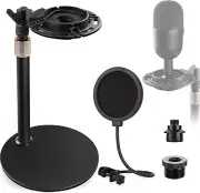 Razer Seiren Mini Desktop Mic Stand with Upgraded Shock Mount, Pop Filter, Adjus