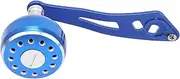 Sturdy Aluminum Alloy Baitcasting Reel Handle, Fishing Reel Rocker Arm Replacement with Double Hole Design, Lightweight and Comfortable Hollow Grip, Easy to Install, 8x5mm Plug Ho (Section B Blue)