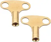 CHICAMPERA 2pcs Copper Radiator Bleed Valve Key Utility Air Vent Tool for Plumbing Bleeding Enhances Heat Dissipation Easy Installation Durable Copper Construction for Rv Radiators