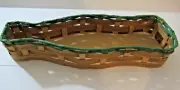 Wine Bottle Basket Serving Tray by Vine Tique Wicker Rattan USA NOS