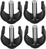 4Pcs Adjustable C Shape Latch Clamp for Tube Secure Buckle Handle Clips for Wheelchair Crutch Walking Stick Accessories Non Slip Design Easy Installation Durable