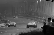 Sam Posey Milt Minter Ferrari 365 GTB 4 Daytona passes Claud- 1973 Le Mans Photo