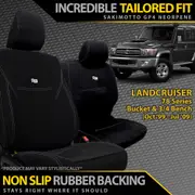 Toyota Landcruiser 78 Series (Bucket & 3/4 Bench) Neoprene 2x Front Seat Covers (In Stock)