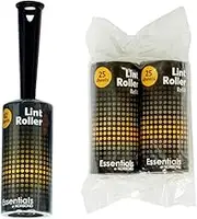KORBOND Essentials Lint Roller Refills - White, 10 x 9 x 20 cm, Pack of 2