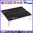 LF# Foldable Camping Table Camping Tent Table Aluminium Alloy for BBQ (Black)