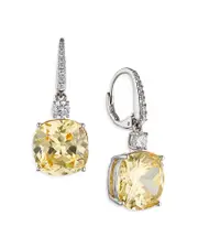 Nadri Soleil Yellow Drop Earrings
