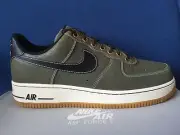 Nike Air Force 1 Low OLIVE sz 7.5 Black Gum Brown Foamposite One PRM 488298-206