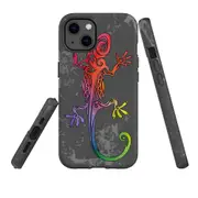 For Apple iPhone 13 Case, Armour Back Cover, Colorful Lizard
