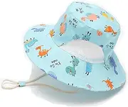 [Pichcppo] Kids Sun Hat,Sun Protective Toddler Wide Brim Bucket Hat,Baby Beach Hats,Summer Hat for Girls,Flowers