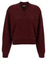 [Dsquared2] Dsquared2-Cropped Sweater Maglioni Bordeaux-Donna S