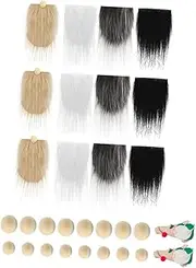DRESSOOS DIY Gnome Beard Kit Unfinished Fluffy Beard Material 24pcs for Christmas Valentine's Day Crafts