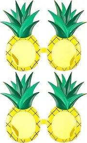 Pineapple Sunglasses - 2 Pairs Fun Pineapple Glasses Sunglasses,Novelty Pineapple Favors, Hawaiian Tropical Sunglasses for Tropical Beach