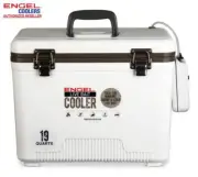 Engel 19qt Live Bait Cooler Box with 2nd Gen 2-Speed Portable Aerator Pump