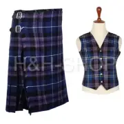 Men's Scotland Highland 5 Yard Pride Of Scotland Kilt & Waistcoat Outfit