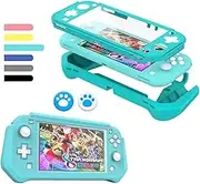 Switch Lite Case Protective Case for Nintendo Switch Lite, Compatible Nintendo Switch Lite Screen Protector Cover Hand Grip Case with Detachable TPU+Built-in PC Screen,Blue
