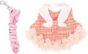 GANAZONO Small Cozy Non-Slip Pet Cave Bunny Vest Harness Rabbit Harness and Leash Pet Rabbit Clothes