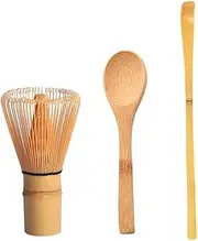 Matcha Set Natural Bamboo Matcha Tea Set Includes Whisk, Tea Spoon & Spoon Manual Japanese for Making, Gifts for Lovers Whisk