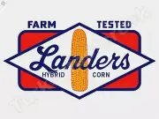 Landers Hybrid Corn 9" x 12" Metal Sign