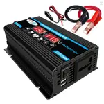 300W 汽車電源逆變器 12V 至 110V 交流轉換器 LED 數顯修正正弦波逆變器,帶通用插座 USB 充電端口開