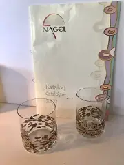 Rare Nagel Glas Germany: 100% mouth blown and hand decorated With Raised Relief