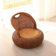 Generic Handmade Straw&Rattan Furniture Tatami Seats Japanese Zaisu Chair for Living Room Asian Traditional Leisure Lazy Floor Seating (Brown), DJ08A